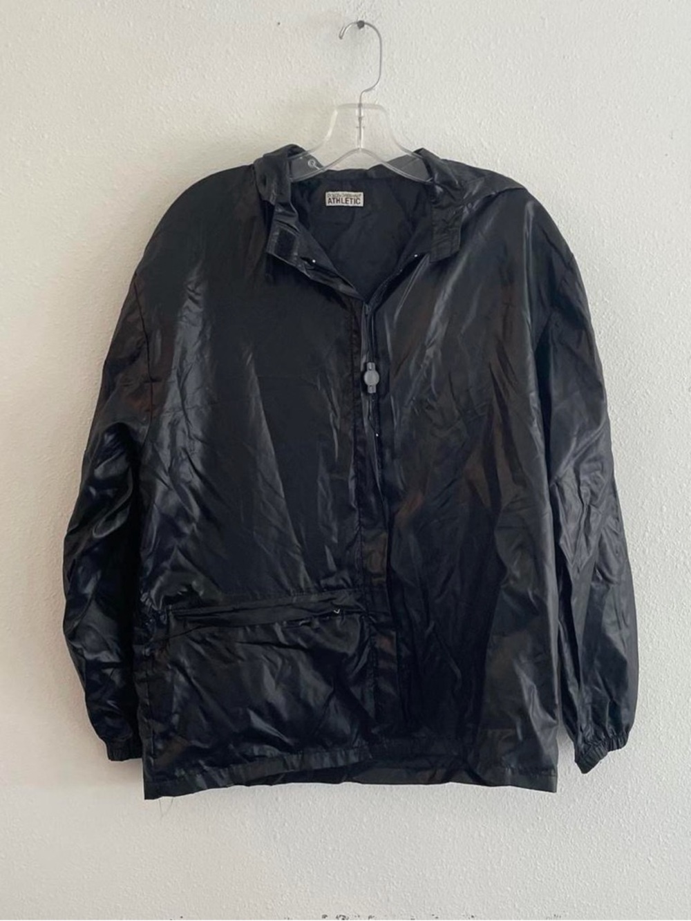 Dolce & Gabbana Black Lightweight Hooded Windbreaker